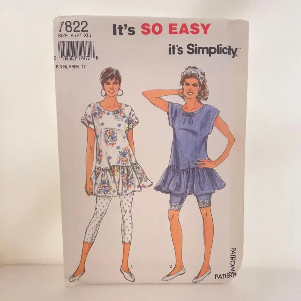 #7822 Simplicity Misses Leggings Sewing Pattern Size PT-XL